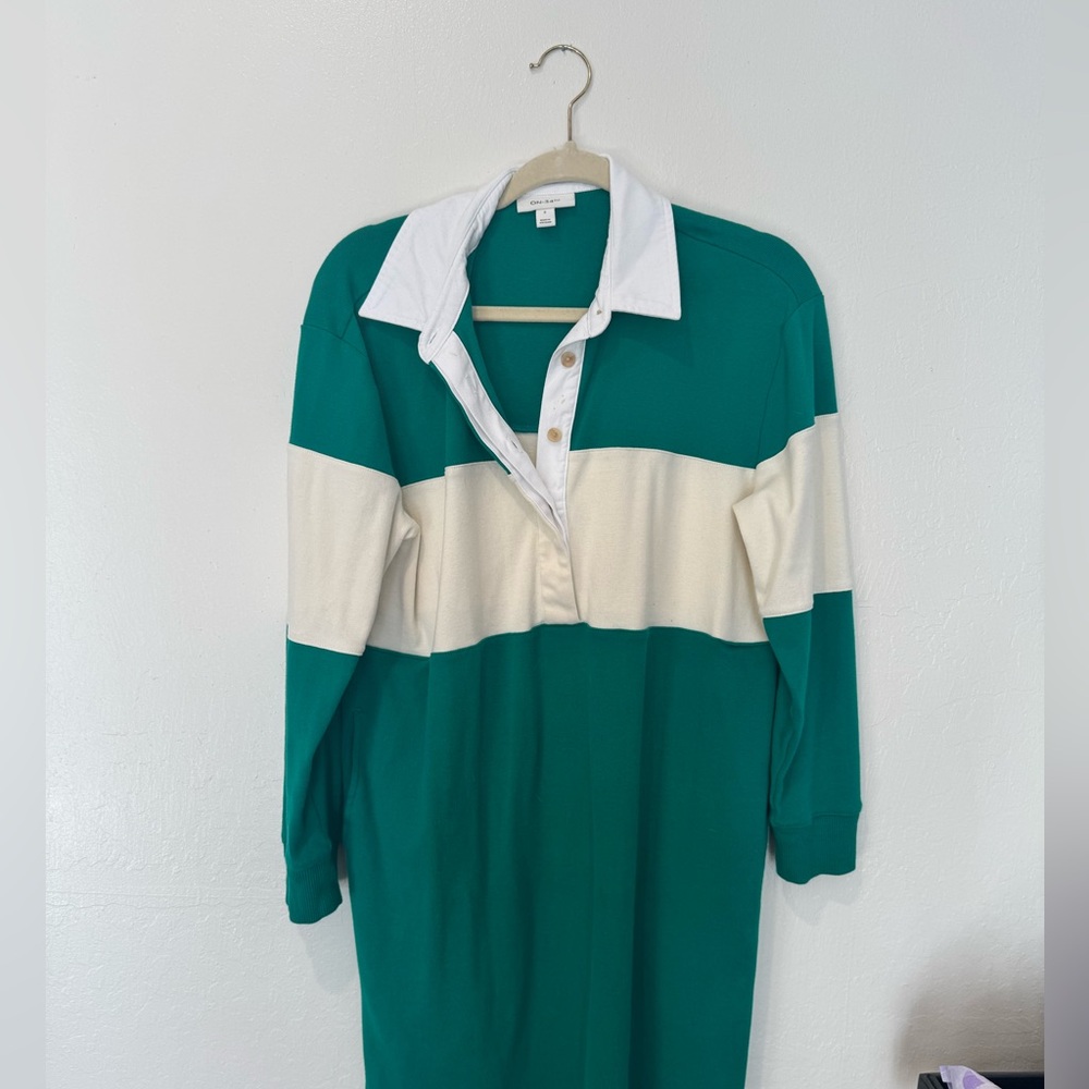 Green and White Polo Dress On 34th
